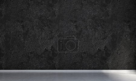 Téléchargez les photos : Design intérieur moderne du salon et texture noire fond de mur en béton - en image libre de droit