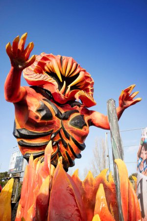 Téléchargez les photos : Photographic documentation of the papier mch masks of the Viareggio Carnival - en image libre de droit
