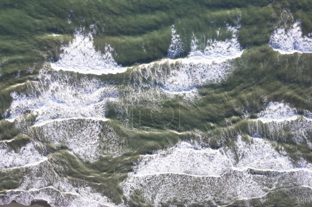 Photo for Aerial photographic documentation of the sea on a stormy day - Royalty Free Image