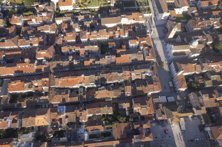 Photo for Aerial photographic documentation of the historic city of Pietrasanta Tuscany Italy - Royalty Free Image