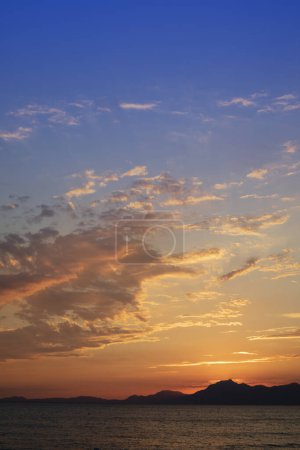 Photo for Photographic shot of the moment of a sunset over the sea - Royalty Free Image