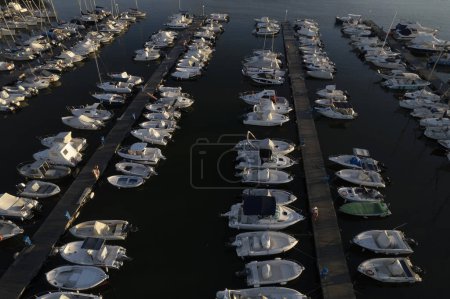 Photo for Aerial photographic documentation of the port of Viareggio Lucca - Royalty Free Image