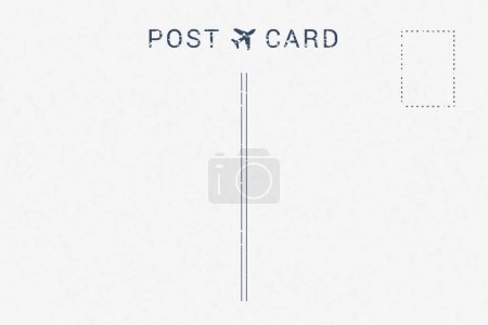 Illustration for Postcard background template. Postal card back design - Royalty Free Image