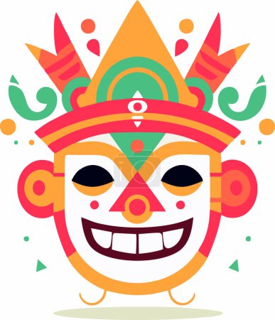 Téléchargez les illustrations : Vecteur maya civilisation conception plate - en licence libre de droit