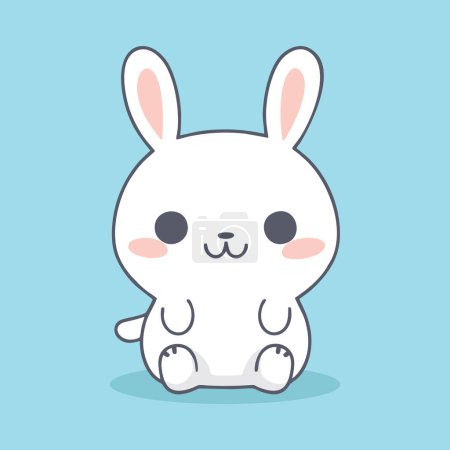Photo for Cute rabbit mascot vector cartoon style - Royalty Free Image