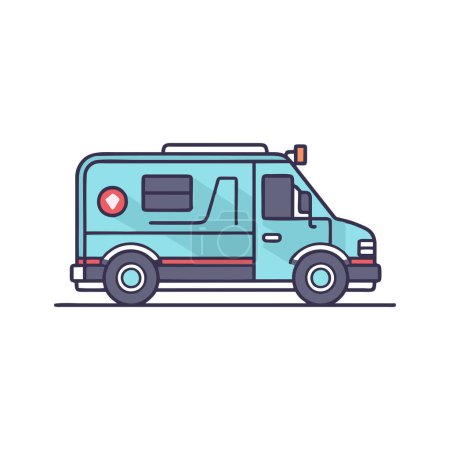 Photo for Ambulance car medical vehicle vector illustration isolated on white background - Royalty Free Image