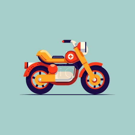 Photo for Motorcycle vector illustration. motorbike half-face with many details - Royalty Free Image