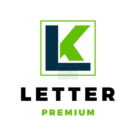 Modèle d'illustration de modèle de logo vectoriel d'icône LK lettre initiale
