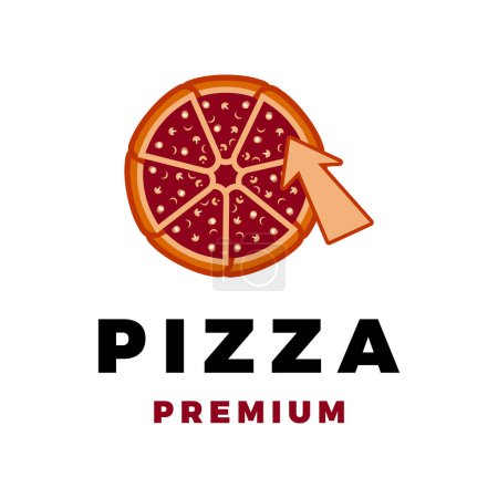Online Pizza Icon Vector Logo Template Illustration Design