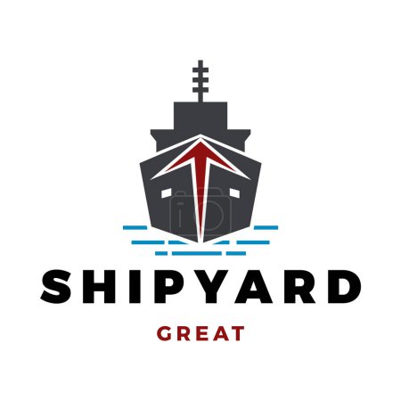 Shipyard Icon Logo Design Template