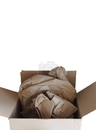 Photo for Cardboard box isolated on white background - Royalty Free Image