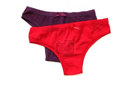 Photo for Red and purple underwear isolated on white - Royalty Free Image