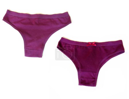 Photo for Purple underwear isolated on white - Royalty Free Image