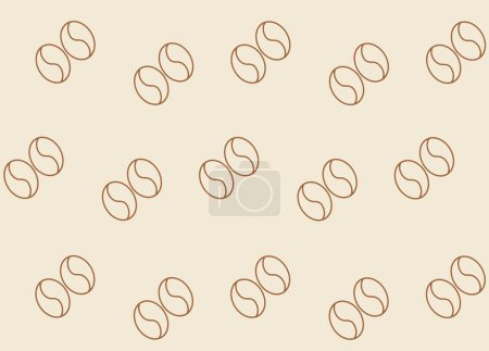 Coffee beans pattern. Pattern for cover design, food package, menu, background, coffee shop