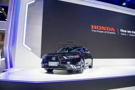 Photo for Honda Accord e:HEV car on display at The 40th Thailand International Motor Expo 2023 on November 29, 2023 in Nonthaburi, Thailand. - Royalty Free Image
