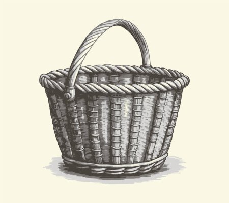Illustration for Hand drawn basket vector illustration - Royalty Free Image