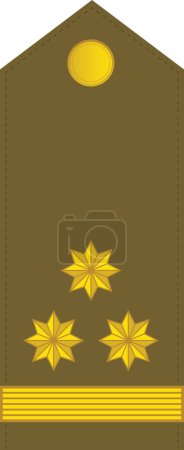 Téléchargez les illustrations : Shoulder pad NATO officer mark for the POLKOVNIK (COLONEL) insignia rank in the  North Macedonian Ground Forces - en licence libre de droit