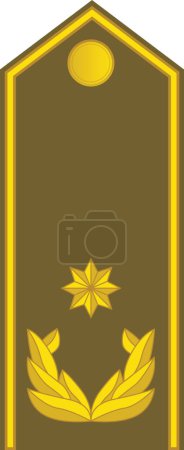 Téléchargez les illustrations : Shoulder pad NATO officer mark for the BRIGADEN GENERAL (BRIGADIER GENERAL) insignia rank in the  North Macedonian Ground Forces - en licence libre de droit