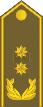 Téléchargez les illustrations : Shoulder pad NATO officer mark for the GENERAL MAJOR (MAJOR GENERAL) insignia rank in the  North Macedonian Ground Forces - en licence libre de droit