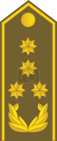Téléchargez les illustrations : Shoulder pad NATO officer mark for the GENERAL insignia rank in the  North Macedonian Ground Forces - en licence libre de droit