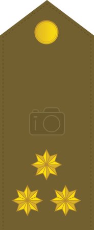 Téléchargez les illustrations : Shoulder pad NATO officer mark for the KAPETAN (CAPTAIN) insignia rank in the  North Macedonian Ground Forces - en licence libre de droit