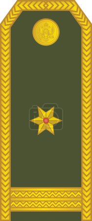 Téléchargez les illustrations : Shoulder pad military officer mark for the MAJOR insignia rank in the   Montenegrin Ground Army - en licence libre de droit