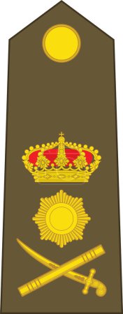 Téléchargez les illustrations : Épaulière marque d'officier militaire du grade d'insigne COMMANDANT EN CHEF (COMMANDANT EN CHEF) dans l'armée luxembourgeoise - en licence libre de droit