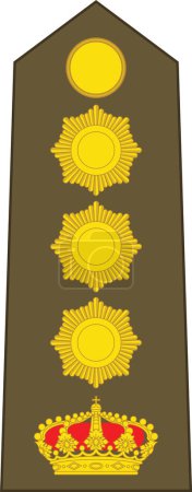 Téléchargez les illustrations : Épaulière marque d'officier militaire pour le grade d'insigne COLONEL dans l'armée luxembourgeoise - en licence libre de droit