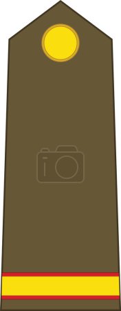 Téléchargez les illustrations : Shoulder pad military officer mark for the ASPIRANT-OFFICIER (OFFICER CADET) insignia rank in the Luxembourg Army - en licence libre de droit