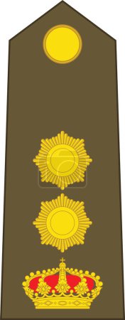 Téléchargez les illustrations : Shoulder pad military officer mark for the LIEUTENANT-COLONEL insignia rank in the Luxembourg Army - en licence libre de droit