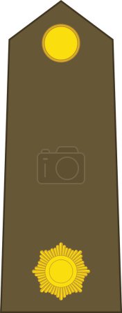 Téléchargez les illustrations : Shoulder pad military officer mark for the LIEUTENANT insignia rank in the Luxembourg Army - en licence libre de droit