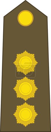Téléchargez les illustrations : Shoulder pad military officer mark for the CAPITAINE (CAPTAIN) insignia rank in the Luxembourg Army - en licence libre de droit