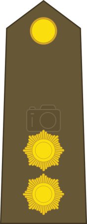 Téléchargez les illustrations : Shoulder pad military officer mark for the LIEUTENANT EN PREMIER (FIRST LIEUTENANT) insignia rank in the Luxembourg Army - en licence libre de droit