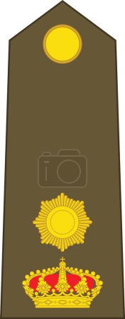 Téléchargez les illustrations : Shoulder pad military officer mark for the MAJOR insignia rank in the Luxembourg Army - en licence libre de droit