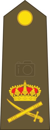 Téléchargez les illustrations : Shoulder pad military officer mark for the CHEF D'TAT-MAJOR (CHIEF OF DEFENCE) insignia rank in the Luxembourg Army - en licence libre de droit