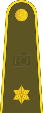 Téléchargez les illustrations : Shoulder pad military officer mark for the LEITENANTAS (LIEUTENANT) insignia rank in the  Lithuanian Land Force - en licence libre de droit