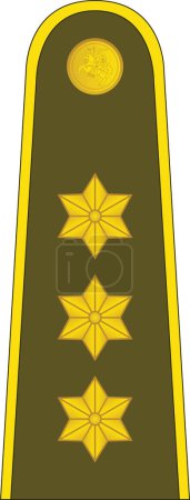 Téléchargez les illustrations : Shoulder pad military officer mark for the KAPITONAS (CAPTAIN) insignia rank in the  Lithuanian Land Force - en licence libre de droit