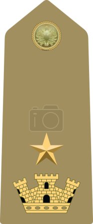 Téléchargez les illustrations : Épaulière insigne d'officier militaire de l'Italie MAGGIORE (MAJOR) - en licence libre de droit