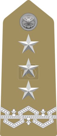 Téléchargez les illustrations : Shoulder pad military officer insignia of the Italy GENERALE DI CORPO D'ARMATA (LIEUTENANT GENERAL OF ARMY CORPS) - en licence libre de droit