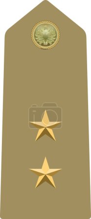 Téléchargez les illustrations : Shoulder pad military officer mark for the TENENTE (LIEUTENANT) insignia rank in the Italian Army - en licence libre de droit