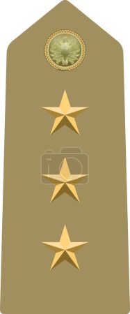 Téléchargez les illustrations : Shoulder pad military officer mark for the CAPITANO (CAPTAIN) insignia rank in the Italian Army - en licence libre de droit