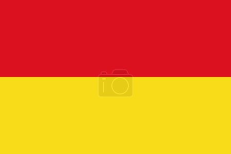 Ilustración de Ilustración oficial del vector de la bandera de la ciudad belga de OSTEND, BÉLGICA - Imagen libre de derechos