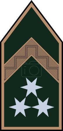 Téléchargez les illustrations : Marquage des épaules d'officier militaire pour le grade d'insigne FTRZSRMESTER (SERGENT PREMIÈRE CLASSE) dans les forces terrestres hongroises - en licence libre de droit