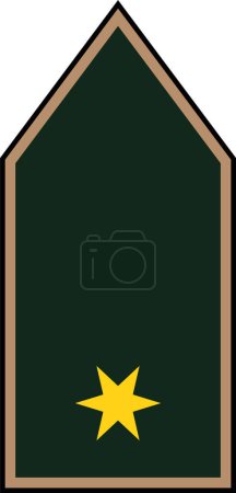 Téléchargez les illustrations : Épaulière marque d'officier militaire pour le grade d'insigne HADNAGY (DEUXIÈME LIEUTENANT) dans les forces terrestres hongroises - en licence libre de droit