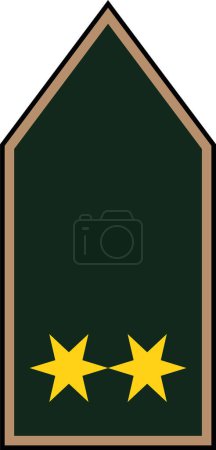 Téléchargez les illustrations : Épaulière marque d'officier militaire pour le grade d'insigne FHADNAGY (PREMIER LIEUTENANT) dans les forces terrestres hongroises - en licence libre de droit