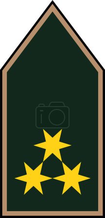 Téléchargez les illustrations : Épaulière marque d'officier militaire pour le grade d'insigne SZZADOS (CAPTAIN) dans les forces terrestres hongroises - en licence libre de droit
