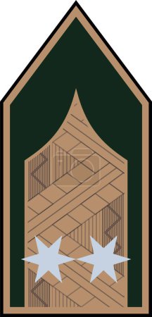 Téléchargez les illustrations : Épaulière marque d'officier militaire pour l'insigne ALEZREDES (LIEUTENANT COLONEL) dans les forces terrestres hongroises - en licence libre de droit