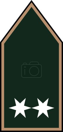 Téléchargez les illustrations : Épaulière marque d'officier militaire pour le grade d'insigne TIZEDES (PREMIÈRE CLASSE PRIVÉE) dans les forces terrestres hongroises - en licence libre de droit