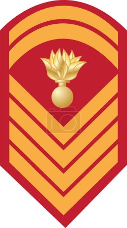 Ilustración de Almohadilla de hombro marca oficial militar para el rango de insignia MONIMOS ARCHILOCHIAS (MASTER SERGEANT) en el Ejército Helénico - Imagen libre de derechos