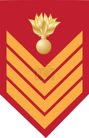 Ilustración de Hombro almohadilla militar marca para el ARCHILOCHIAS EPOP-EMTH (MASTER SERGEANT) rango de insignia en el Ejército Helénico - Imagen libre de derechos